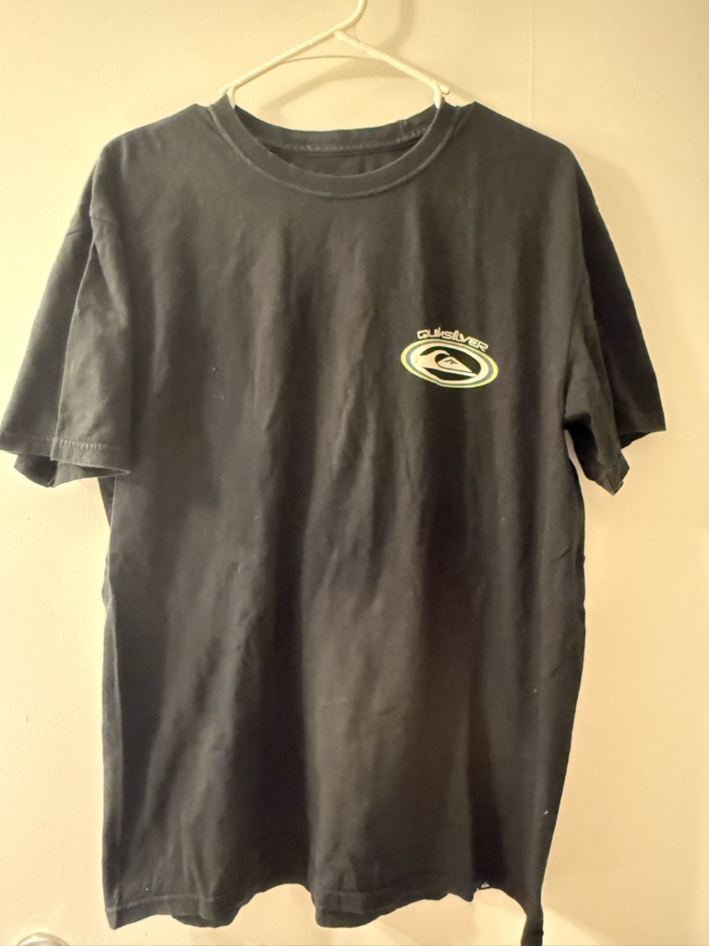 Quiksilver Black Short-Sleeve Tee with Lime Logo